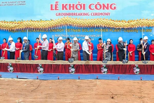 Khởi công nhà máy điện mặt trời 168MW lớn nhất Ninh Thuận